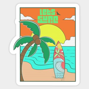 Lets Surf Sticker